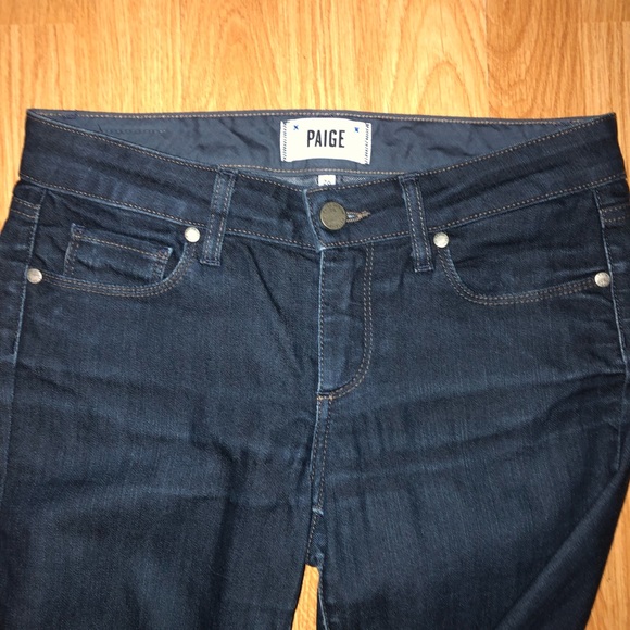 PAIGE Premium Denim Skyline Low Rise Skinny Jean Twilight Dark Wash Size 26 - Picture 5 of 12